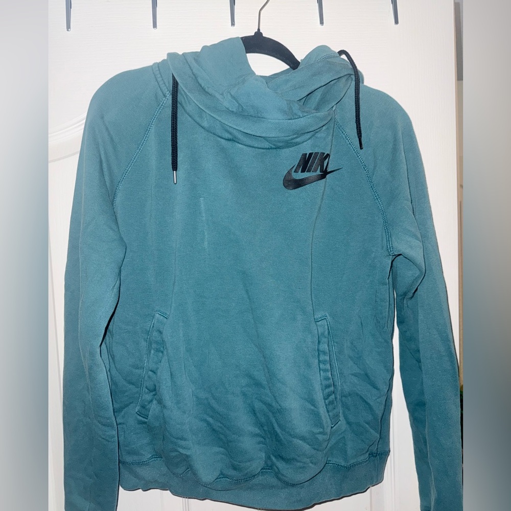 Nike Blue Hoodie with Black Logo